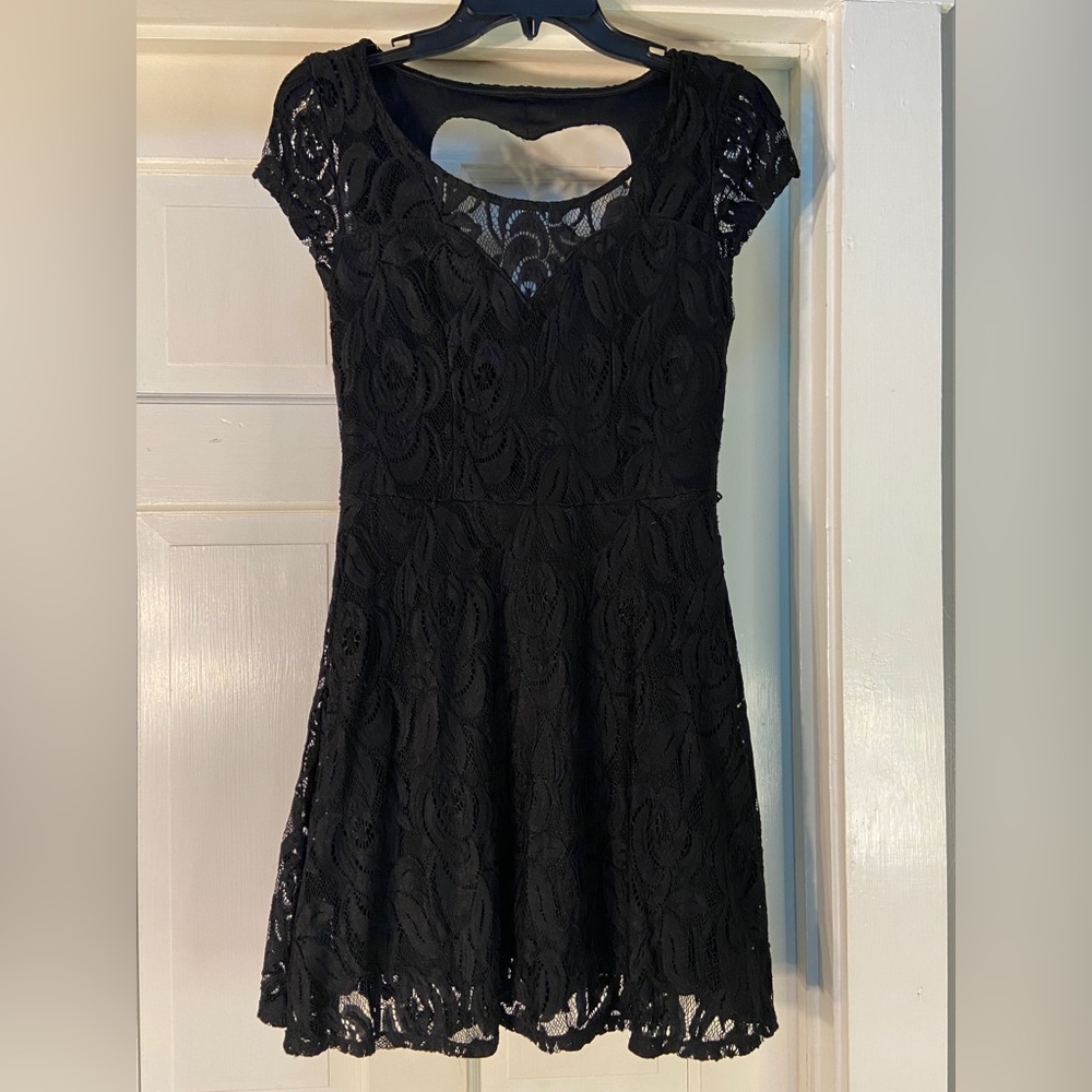 No Boundaries Juniors Medium 7-9 Black Lace Dress